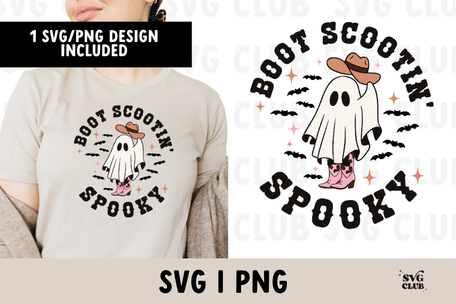 Boot Scootin Spooky SVG/PNG - Western Halloween SVG
