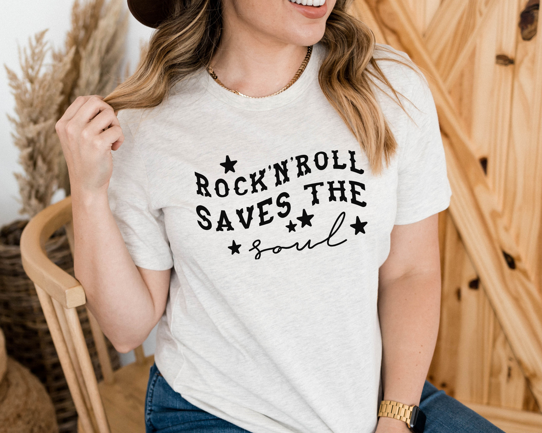 Rock N Roll Saves The Soul SVG/PNG - Grunge Option Included