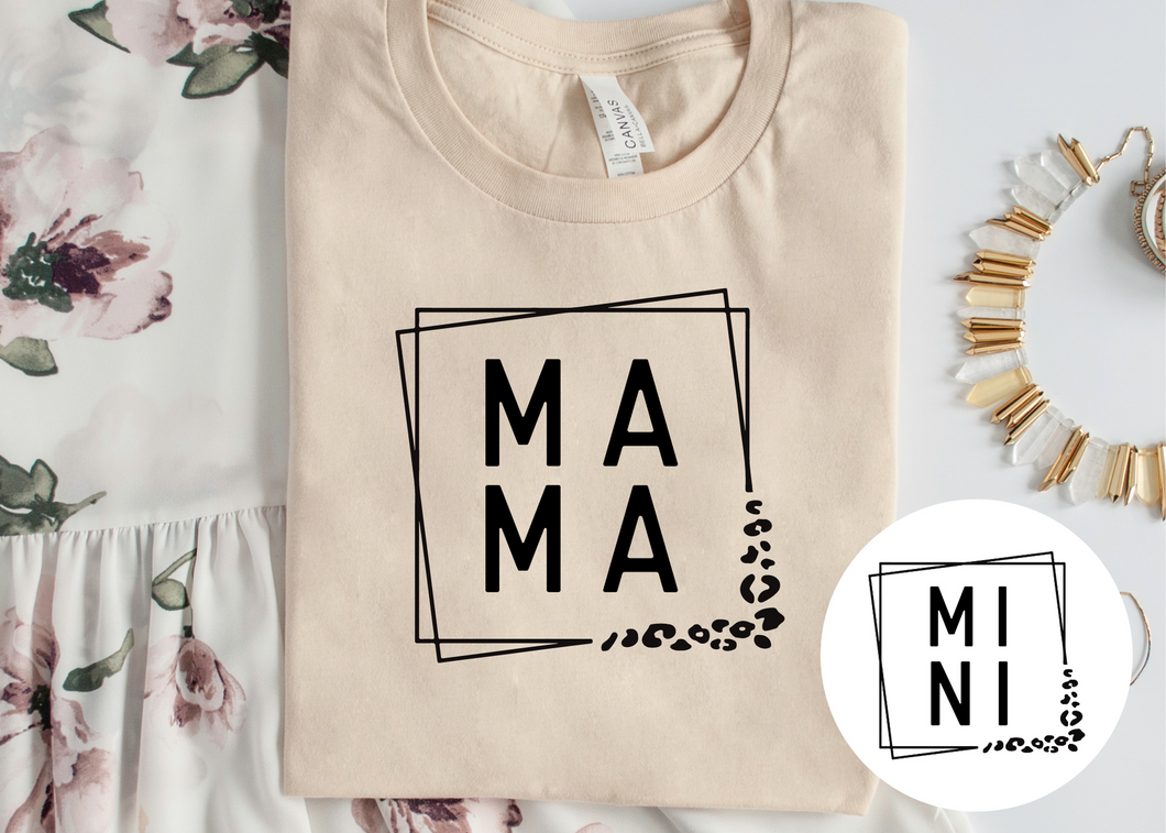 Mama/Mini Leopard Frame SVG/PNG