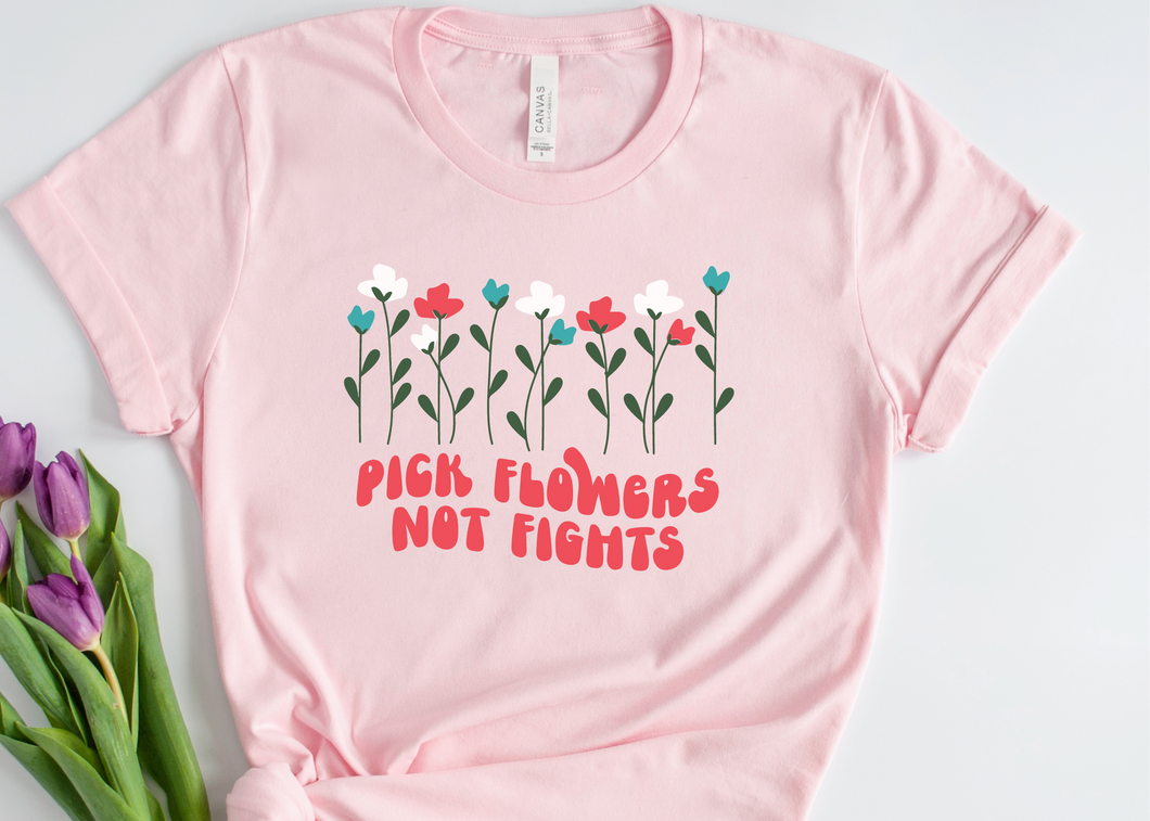 Pick Flowers Not Fights SVG/PNG