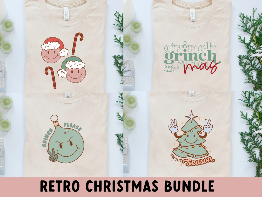Retro Christmas Bundle SVG/PNG