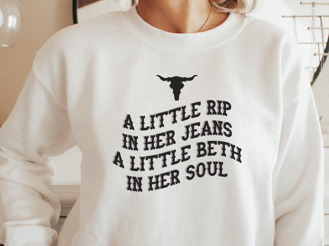 Yellowstone SVG | A little rip in her jeans a little beth in her soul SVG/PNG