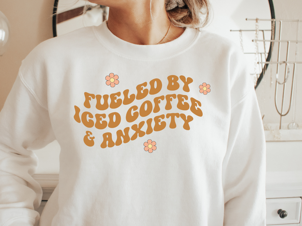 Fueled By Iced Coffee & Anxiety SVG/PNG