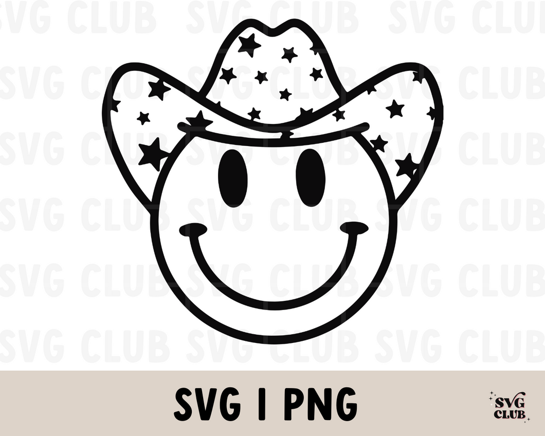 Smiley Cowboy SVG/PNG