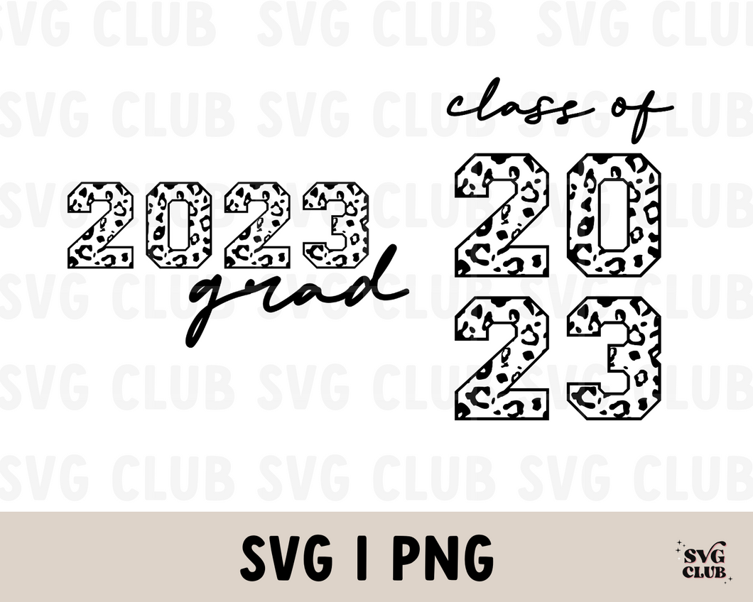 2023 Graduate Leopard SVG/PNG Bundle