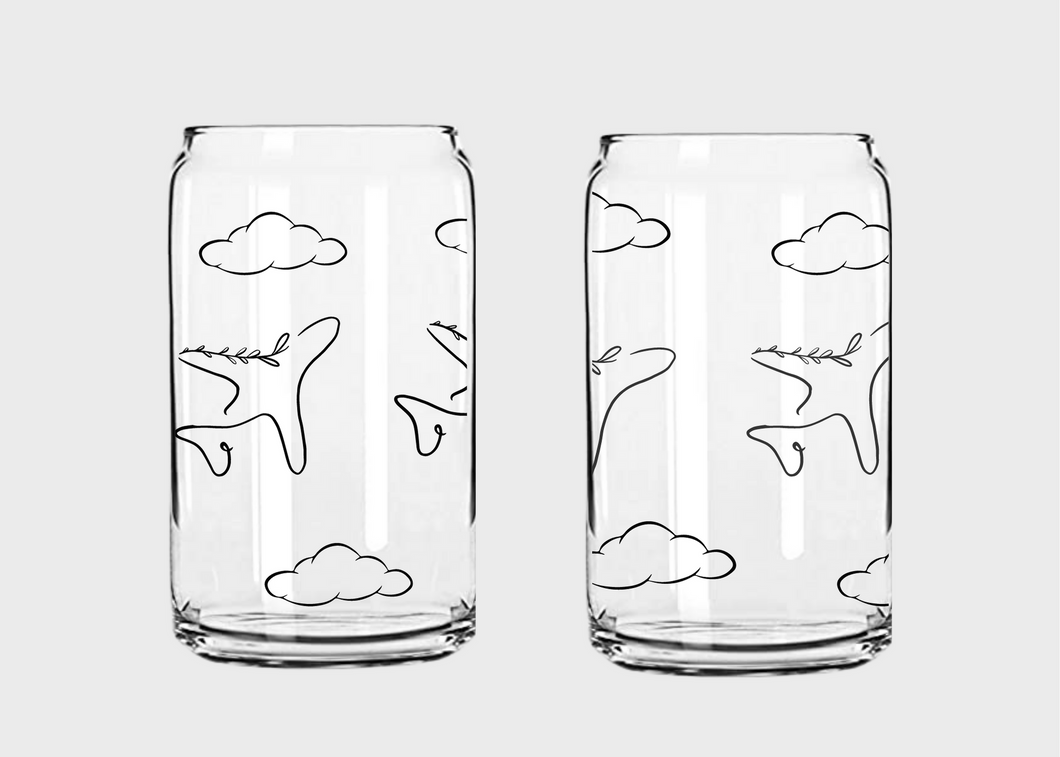Airplane Glass Can Wrap SVG/PNG